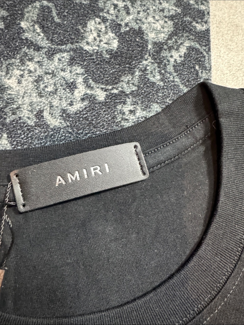 AMIRI Black Tee with Patterned Lettering - Picture 3 of 5